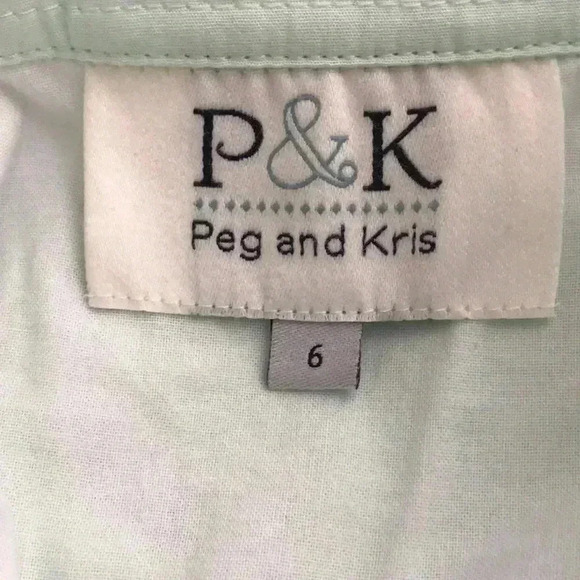Peg & Kris Mint Green Belted Dress Size 6 - Picture 5 of 6